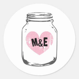 rustique pays chic mason jar autocollants mariage