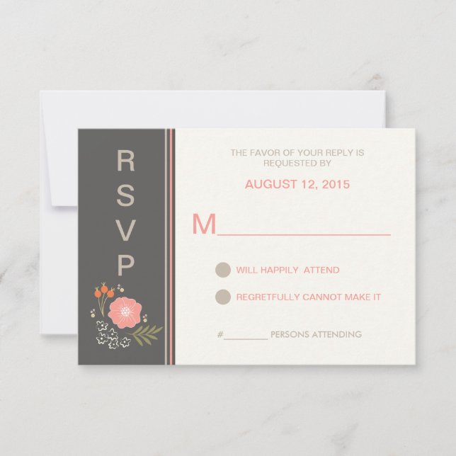 Rustique Pays Floral RSVP (Devant)