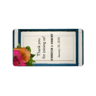 Rustique Pays Peint Bois Mariage Lèvres Étiquette