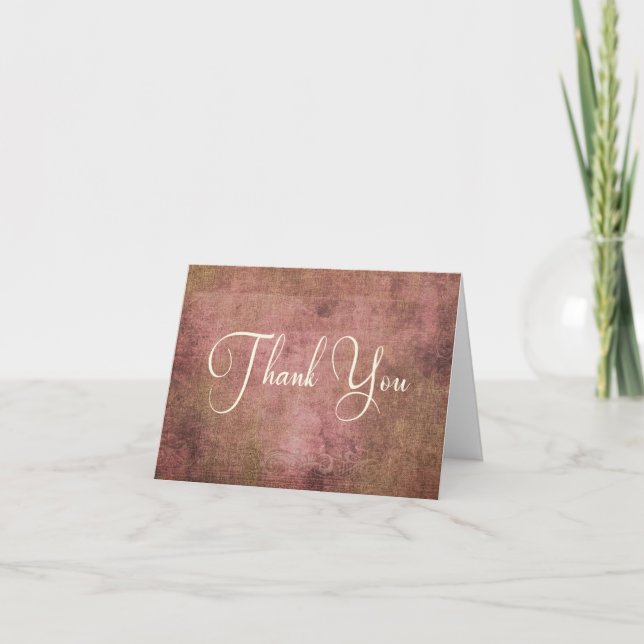 Rustique Rose & Burlap Vintage Merci 1 (Devant)