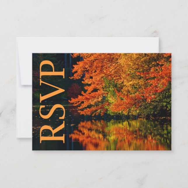 Rustique Rustique Mariage de automne RSVP (Devant)