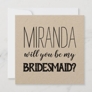 Rustique simple, êtes-vous ma carte de demoiselle 