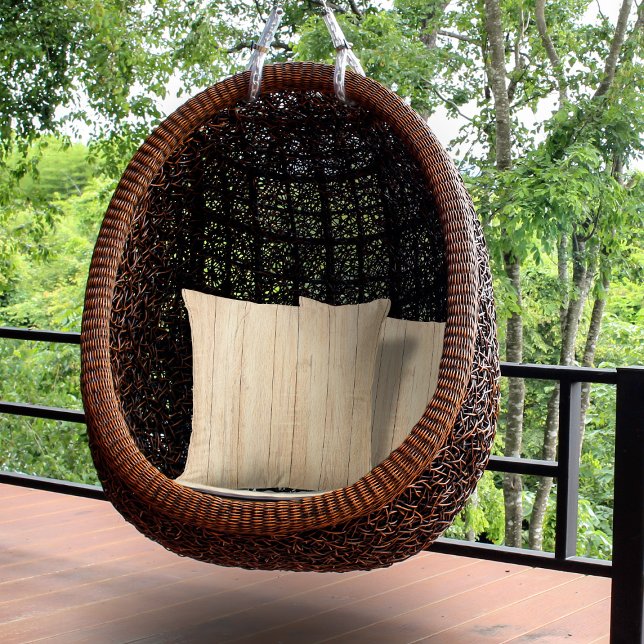 Rustique ton bois naturel Coussin extérieur (Créateur téléchargé)