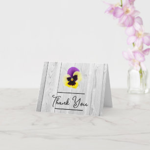 Rustique violet et Carte de remerciements de pury