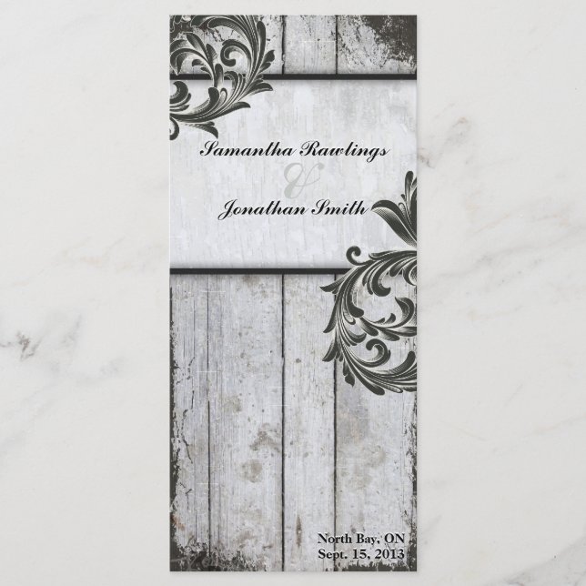 Rustique White Birch Bark Barn Board Programme de  (Devant)
