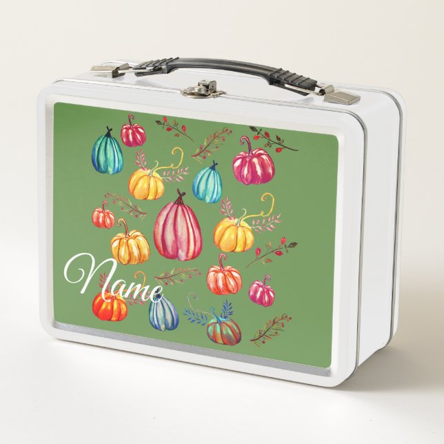 Rustoc Pupmkins Art Nom personnalisé Lunchbox (Devant)