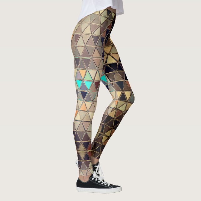 Rusty Jester Robot triangle motif Leggings (Droite)