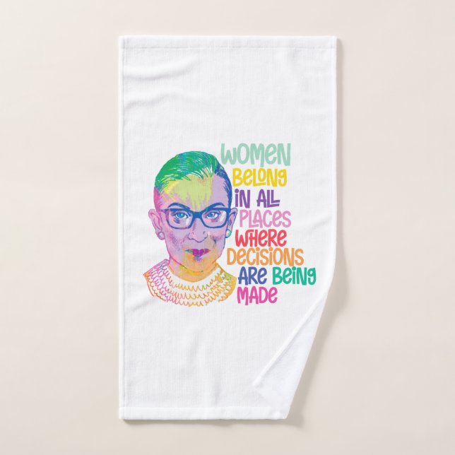Ruth Bader Ginsburg Femmes Dans Tous Les Endroits (Serviette à main)