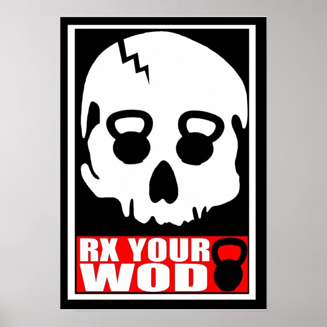 RX Your WOD - Kettlebell affiche crâne (Devant)