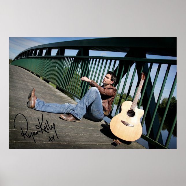 Ryan Kelly Musique - Poster - Guitare Signée (Devant)