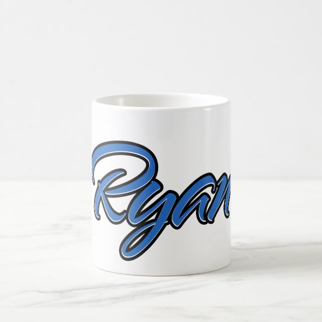 Ryan Prénom Blue Tasse Café (Centre)