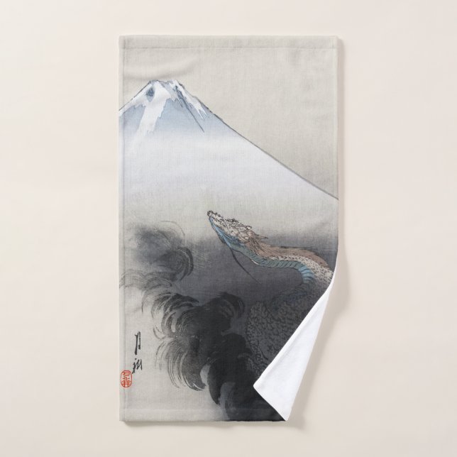 Ryu Shoten : Dragon éblouissant sur Fuji, Japon (Serviette à main)