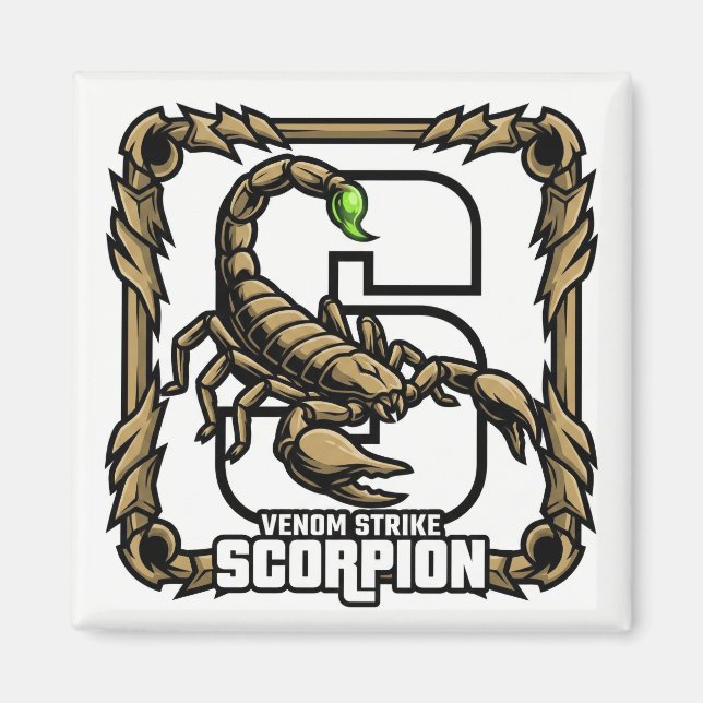 S est pour Scorpion – Aimant d'apprentissage ABC d (Devant)