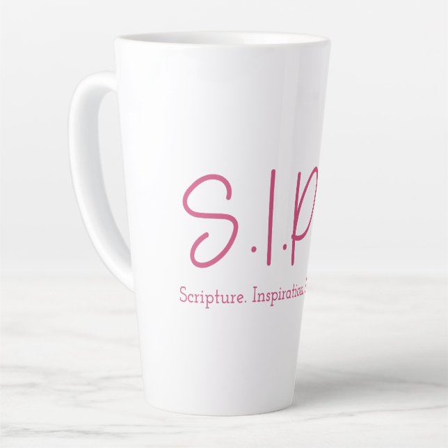 S.I.P.S. Tall Latte Mug - Rose (Angle gauche)