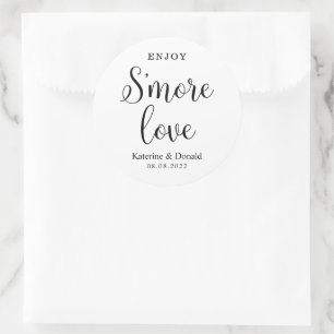 S’more Love Mariage Classic Round Sticker