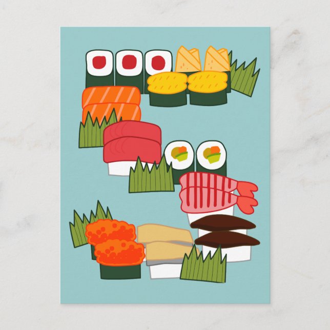 S pour carte postale Sushi (Devant)