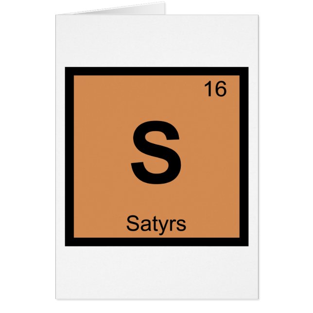 S - Satyres Chimie Grecque Symbole du tableau péri (Devant)