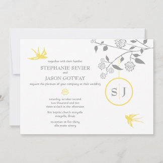 S. Sevier Marigold Oiseaux Invitations de mariage
