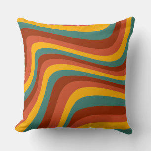 S Super Wavy les années 70 Coussins Motifs