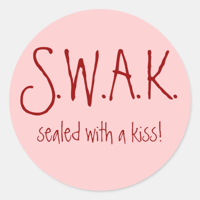 S.W.A.K. scellé avec un baiser ! autocollant (Devant)