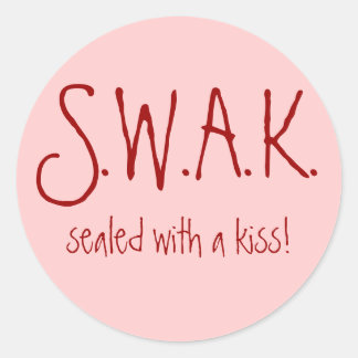 S.W.A.K. scellé avec un baiser ! autocollant