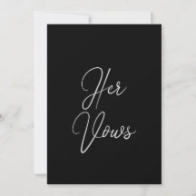 Sa carte Vow | Livret Vow Mariage pour Groom
