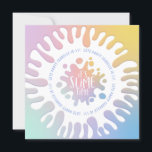 "sa fête d'anniversaire à l'arc-en-ciel en temps m<br><div class="desc">Gooey 3D rainbow slime splat invitation fête. Invitation festive moderne et amusante. Fait partie d'une collection correspondante.</div>