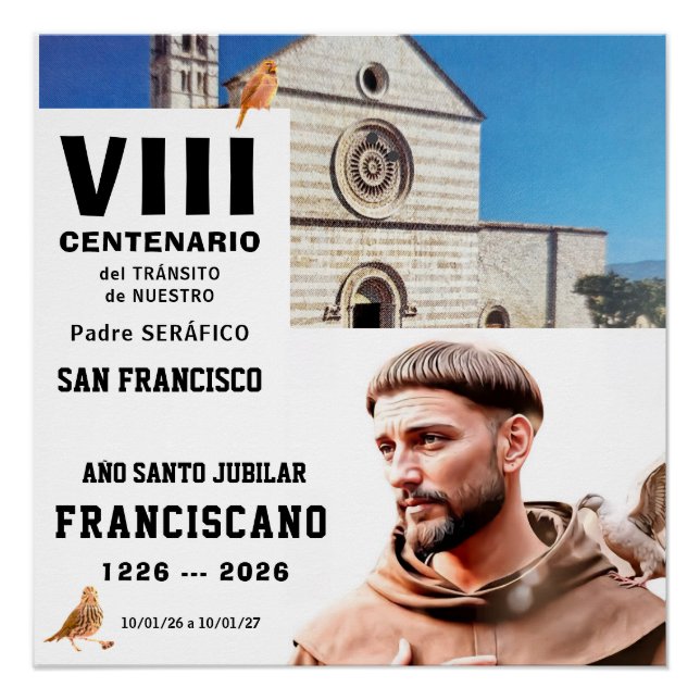 Sa  Francisco de Assisi Glossy Poster (Devant)