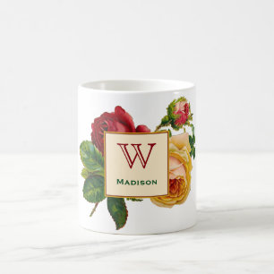 Sa Mug de Monogramme Floral Préférée