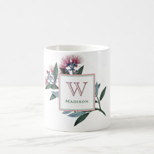 Sa Mug Vintage de monogramme botanique préférée