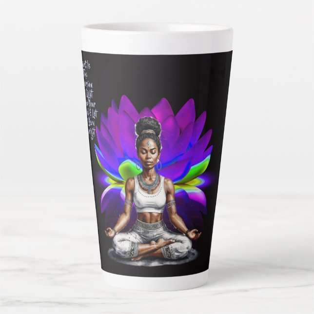 Sa Sagesse Émerge Latte Mug (Devant)