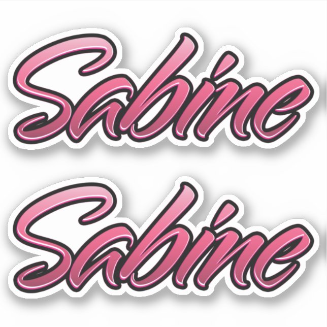 Sabine autocollant rose pâle autocollants set (Devant)