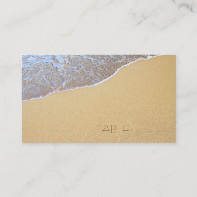Sable De Plage Escort, Cartes Numéro De Table (Devant)