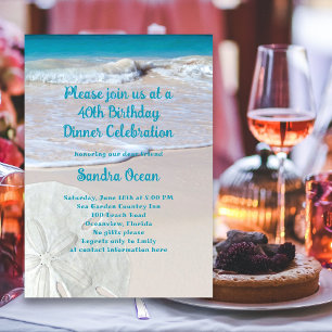 Sable Dollar Anniversaire Fête Invitation