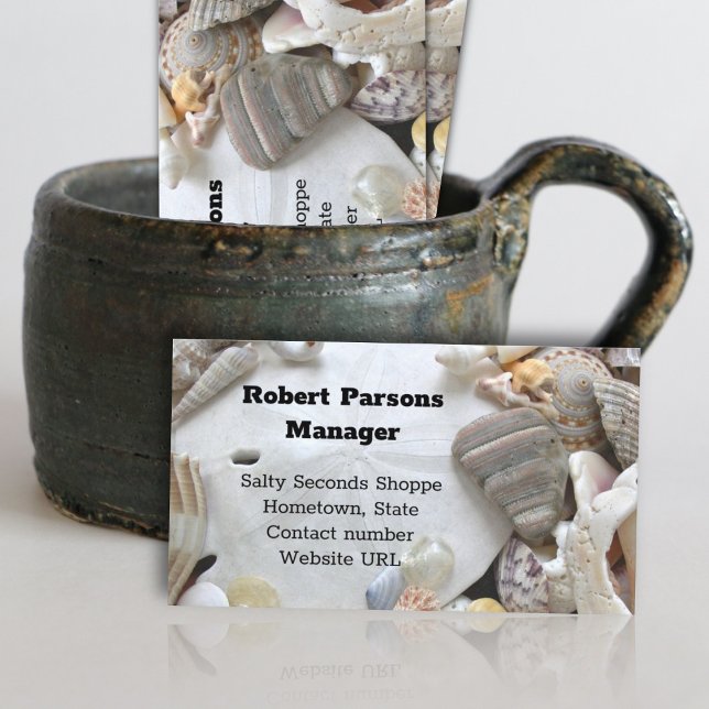 Sable Dollar Coquillages Cartes de visite (Créateur téléchargé)