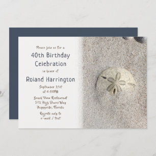 Sable Dollar Fête Anniversaire Pour Lui Invitation