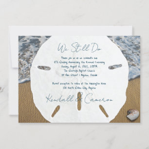 Sable Dollar Mariage Anniversaire Vows Invitation