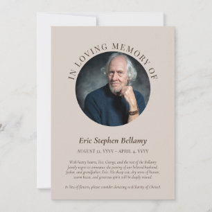 Sable Élégant Et Brown Dans Le Faire-part Mémoire 