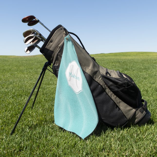 Sable turquoise ondulé Serviette de golf personnal (Vert)