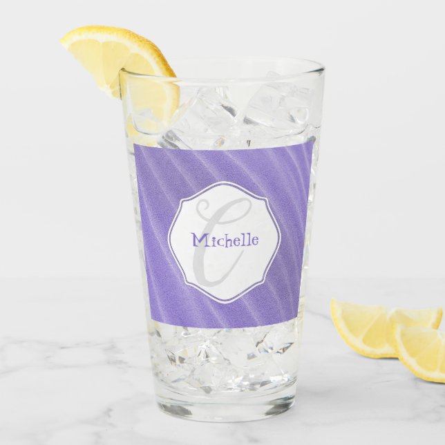 Sable Violet Ripples Verre de boisson personnalisé (Devant glace)
