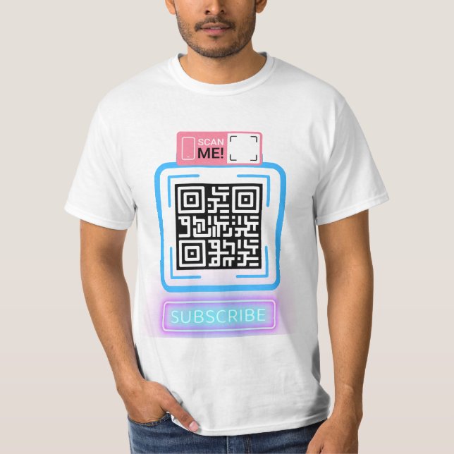 S'abonner Message en ligne avec T-Shirt de code QR (Devant)