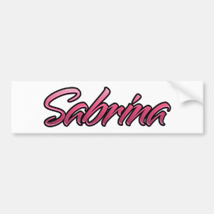 Sabrina autocollant rose décoloré Sticker