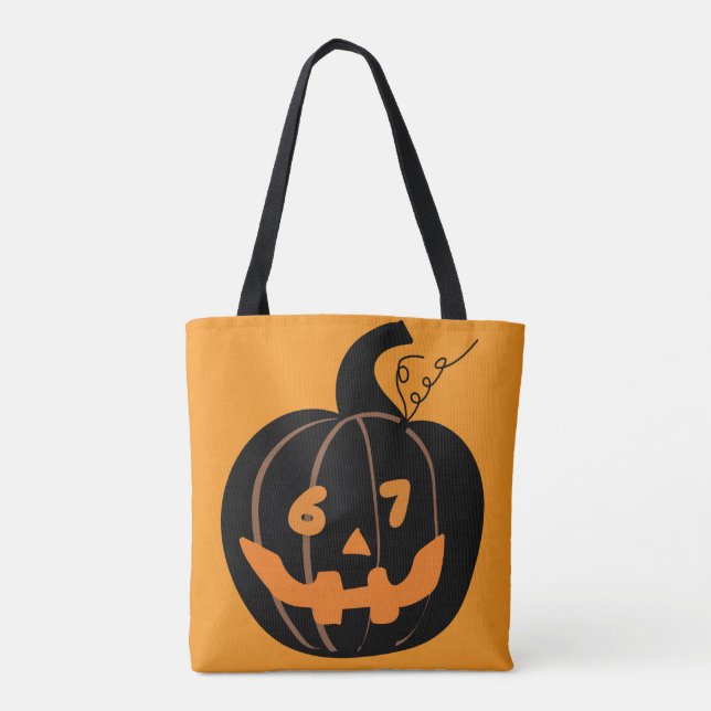 Sac 67 Six Seven Halloween pour étudiants enseigna (Dos)