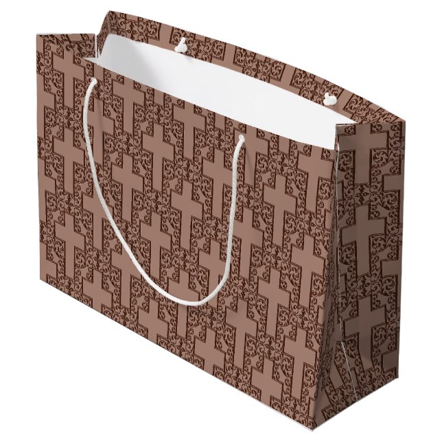 Sac à 20-Brown-GIFT Orné (Dos Angle)