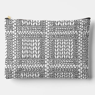 SAC À ACCESSOIRES BLANC TRICOTÉ EN MAILLE ENVERS