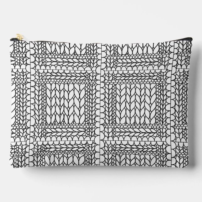 SAC À ACCESSOIRES BLANC TRICOTÉ EN MAILLE ENVERS (Recto)