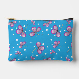 Sac à accessoires fleur rose capricieuse