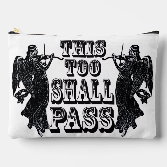 Sac à accessoires grand format 'Cela aussi passera (Recto)