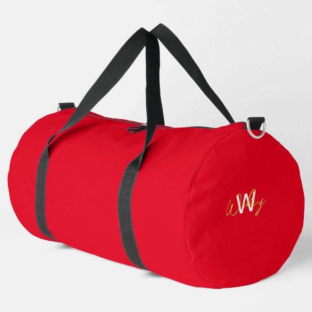 Sac à bagages rouge minimaliste (Coin gauche)