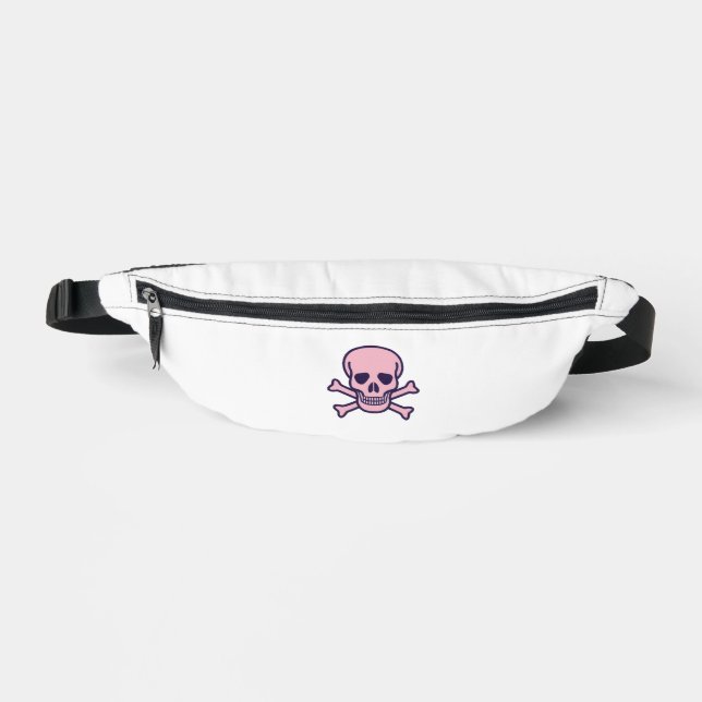 Sac à banane blanc Pink Skull (Recto)